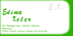 edina keler business card